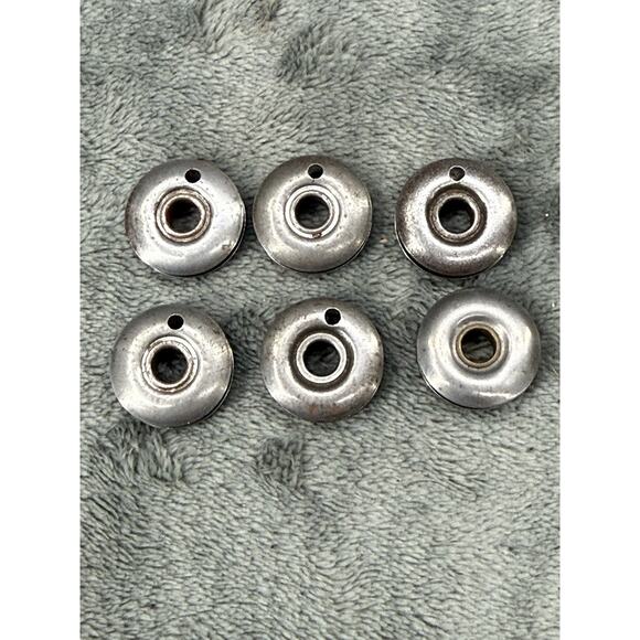 Wheeler Wilson 9 Singer 9W Bobbins Vintage Metal Donut Style Lot 6 Sewing
